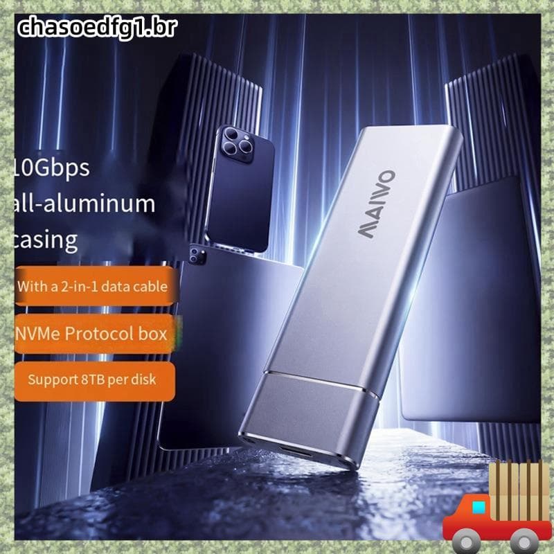 M2 NVMe SSD Caso M . 2 Gabinete 10Gbps USB 3.1 Gen2 C Externo Caixa De Disco
