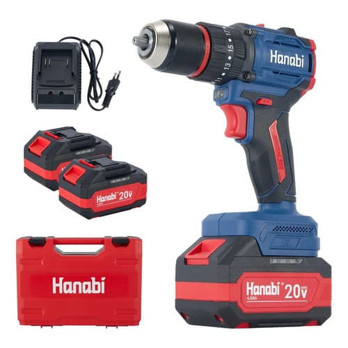 【 Hanabi】Parafusadeira Furadeira Impacto Sem Fio Brushless 70nm 13mm Azul-petróleo 127/220v 60hz NW-6003