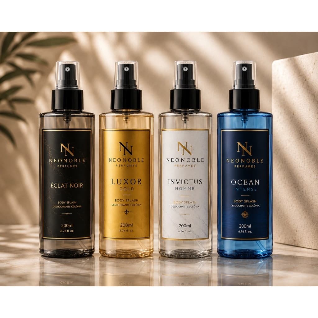 Kit 4 Body Splash Masculino 200ml Perfume Importado Masculino Alta Fixação Longa Duração Deo Colônia NeoNoble