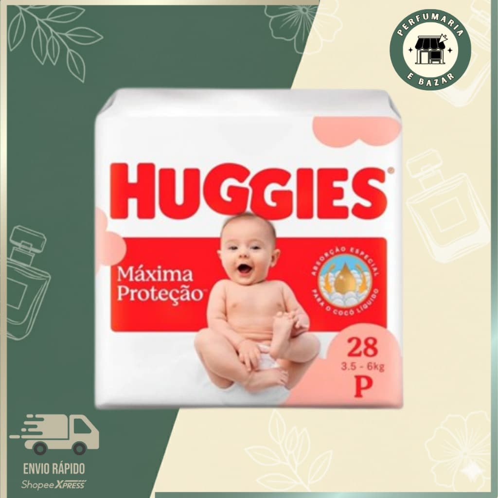 Fralda Huggies Supreme Care tamanho P com 28 unidades