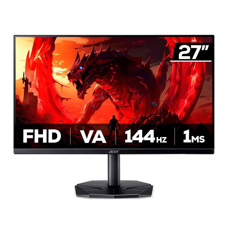 Monitor Gamer Acer Nitro KG270 Pobi, 27 Pol, Full HD, VA, 1ms, 144Hz, HDMI/VGA, UM.HX0AA.011