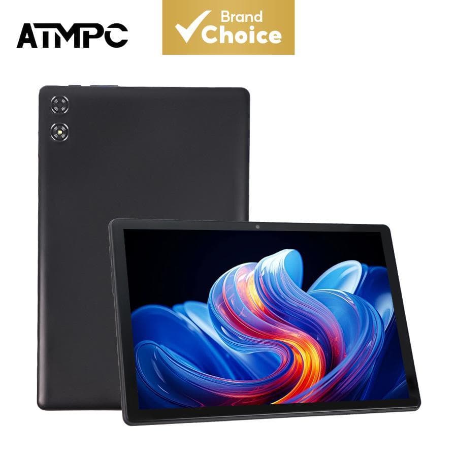 Tablet ATMPC de 10 polegadas para crianças, tablets Android, memória expansível de 12 GB + armazenamento de 64 GB,