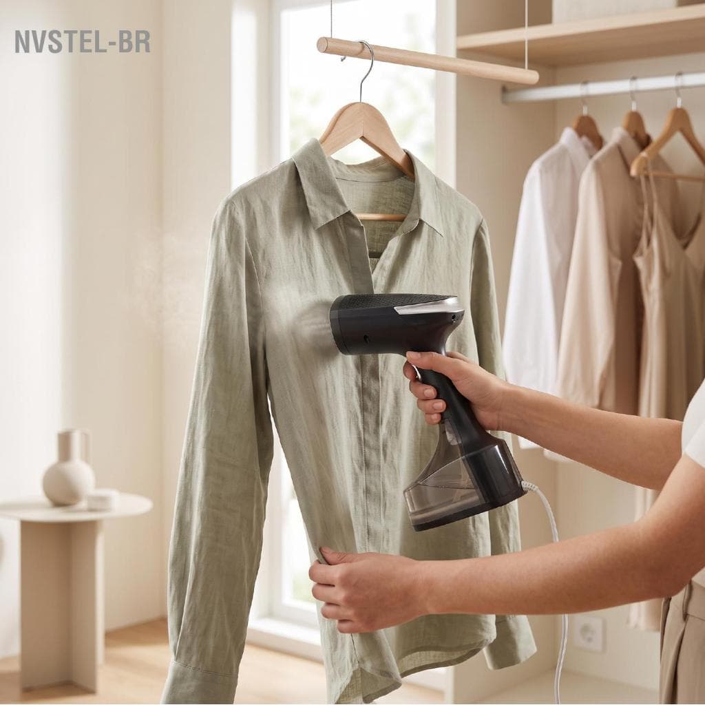 Nvstel-br Ferro a vapor portátil Diydeg tanque de água de 300ml com aquecimento rápido de 25 segundos