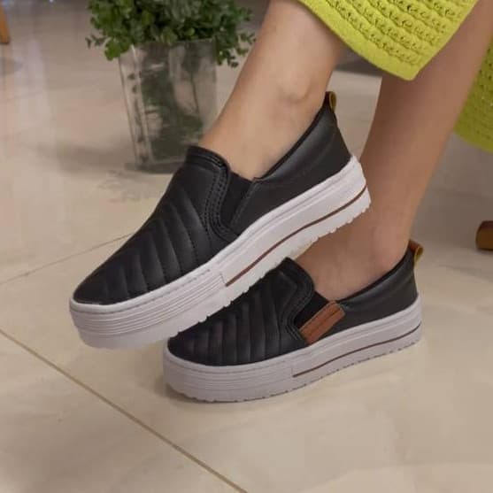 Slip On Tratorado Feminino Sem Cadarço 34 ao 39 – Calçado Casual Confortável e Estiloso Pronta Entrega