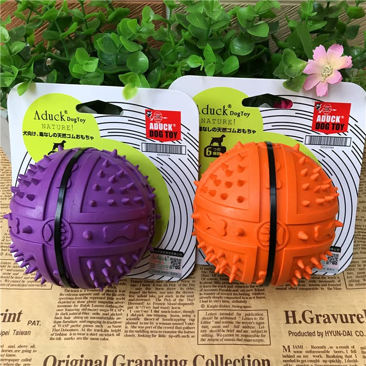 Aduck brinquedo de borracha Natural para cachorro/brinquedo de borracha para cachorro de estimação bola saltitante bola 