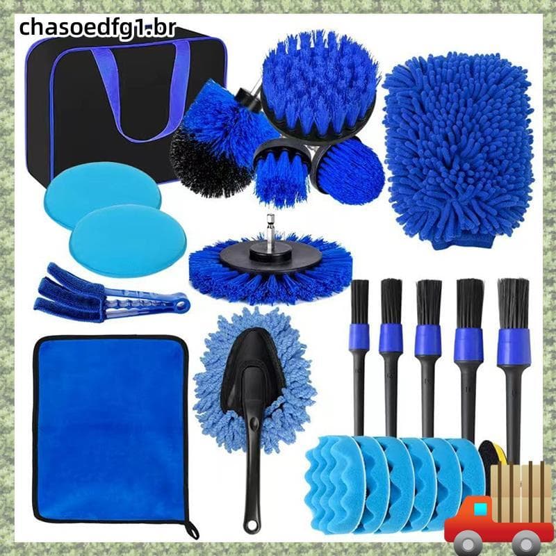 Conjunto Elétrico De 24 Peças , Escova Elétrica Para Lavagem De Carro , Polidor Kit De Limpeza De Cozinha , Acessório