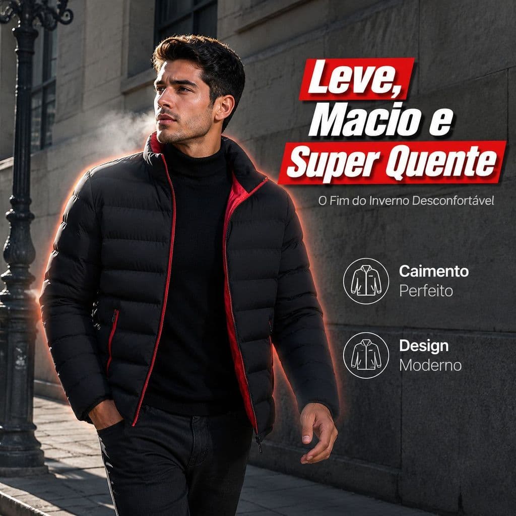 【Conforto Ao Ar Livre】Jaqueta Masculina Para Outono E Inverno Casaco Esportivo/Jaqueta Acolchoada/Jaqueta Masculina