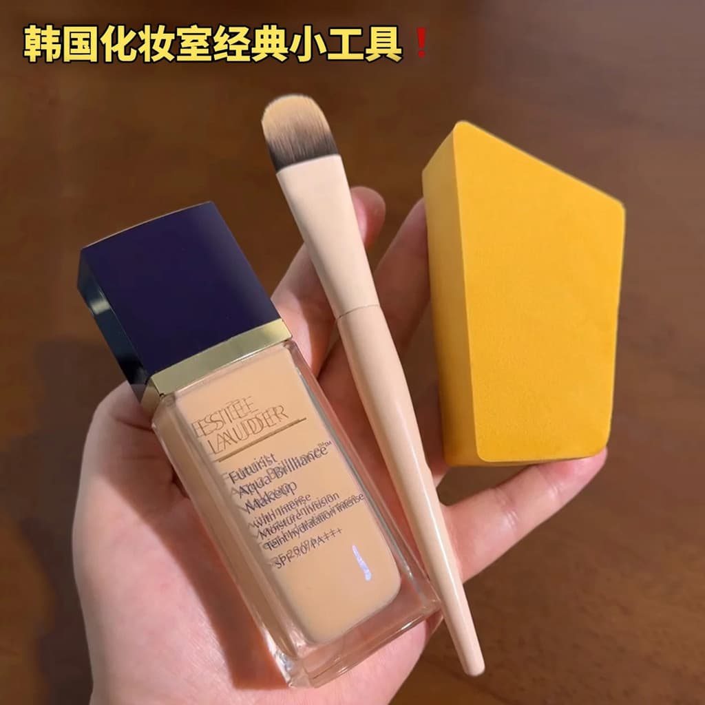 Paraíso de maquiagem com Base transparente!Esponja de tijolo grande Puff base líquida dedicada ferramenta de maquiagem d