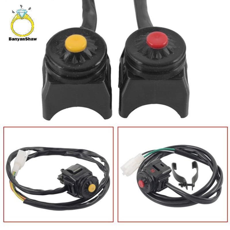 [BANY] Universal ATV Motocicleta Dual Sport Dirt Quad Start Horn Kill Off Stop Switch Button Acessórios Para Moto Bom
