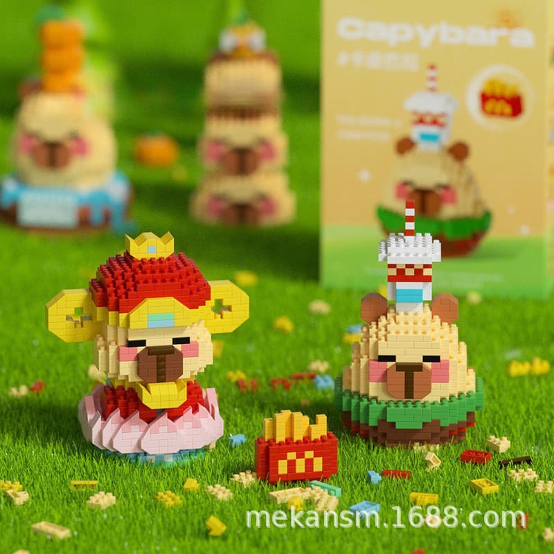 LEGO Capivara Capyvalinha Porco Capivara Brinquedo de Blocos de Montar