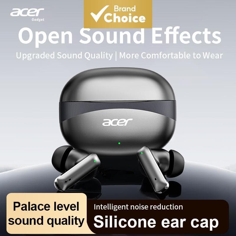 Fones de ouvido Acer OHR750 sem fio, fone de ouvido bluetooth com microfone, tipo C, fone de ouvido 29Ω, impedância