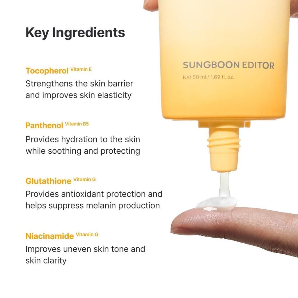 SUNGBOON EDITOR Protetor Solar Diário Invisível Blur, Protetor Solar de Amplo Espectro SPF 40, adequado para o rosto, ba
