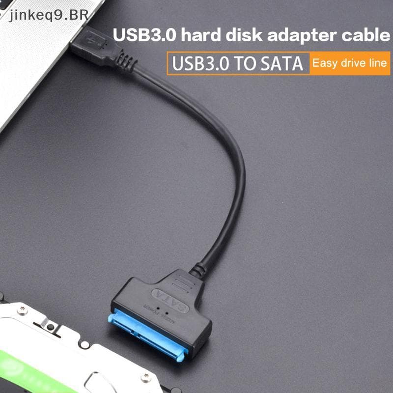 Jin SATA Para USB 3.0/Tipo-C/2 Em 1 Cabo USB3.0 De Até 6gbps Disco Rígido Externo HDD SSD De 2.5 Polegadas 3 22 Pinos Ad