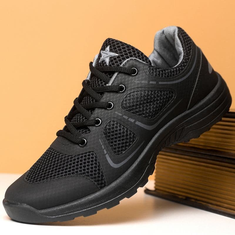 Moda masculina calçados esportivos malha respirável confortável resistente ao desgaste tênis de corrida ao ar livre têni