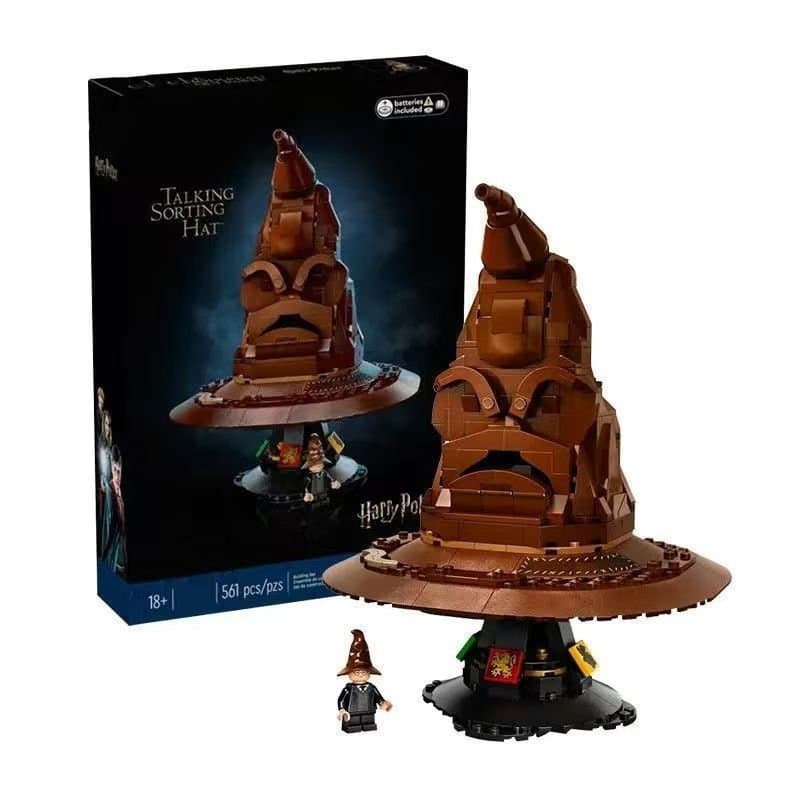 561 Peças Compatíveis com Lego, Chapéu Mágico Falante do Harry Potter, Brinquedo de Blocos de Montar, Presente de Aniver