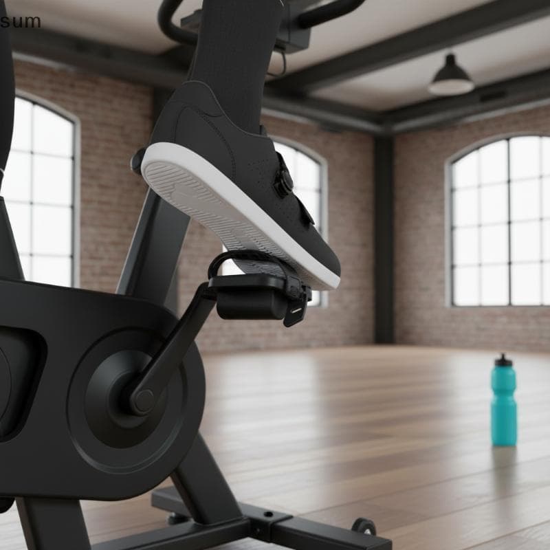 [sum] Pedais De Bicicleta Ergométrica 1 Par De Peças De Pedal Antiderrapantes Duráveis Com Alças Ajustáveis Para Fitness