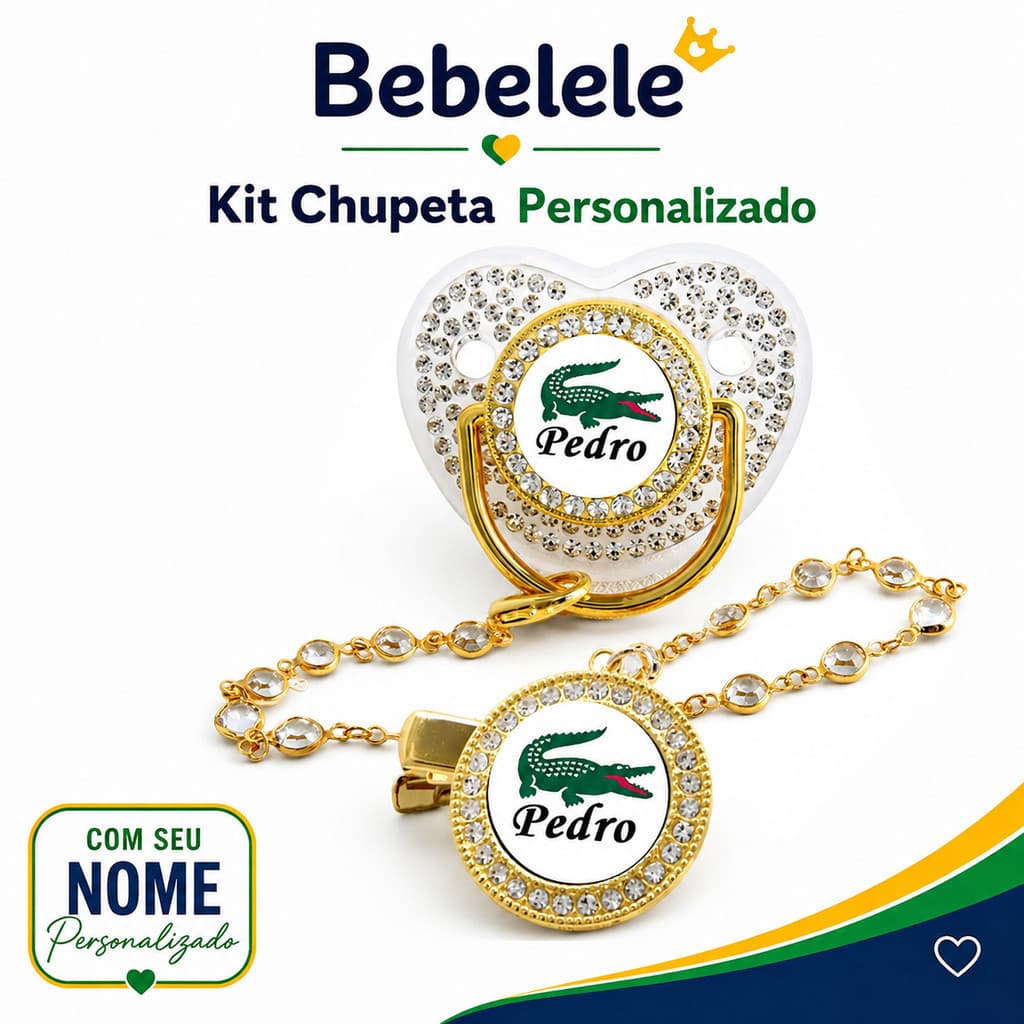 Chupeta para bebê, personalizada com nome/foto, inclui prendedor e corrente para chupeta. Chupeta personalizada&331 8GEH