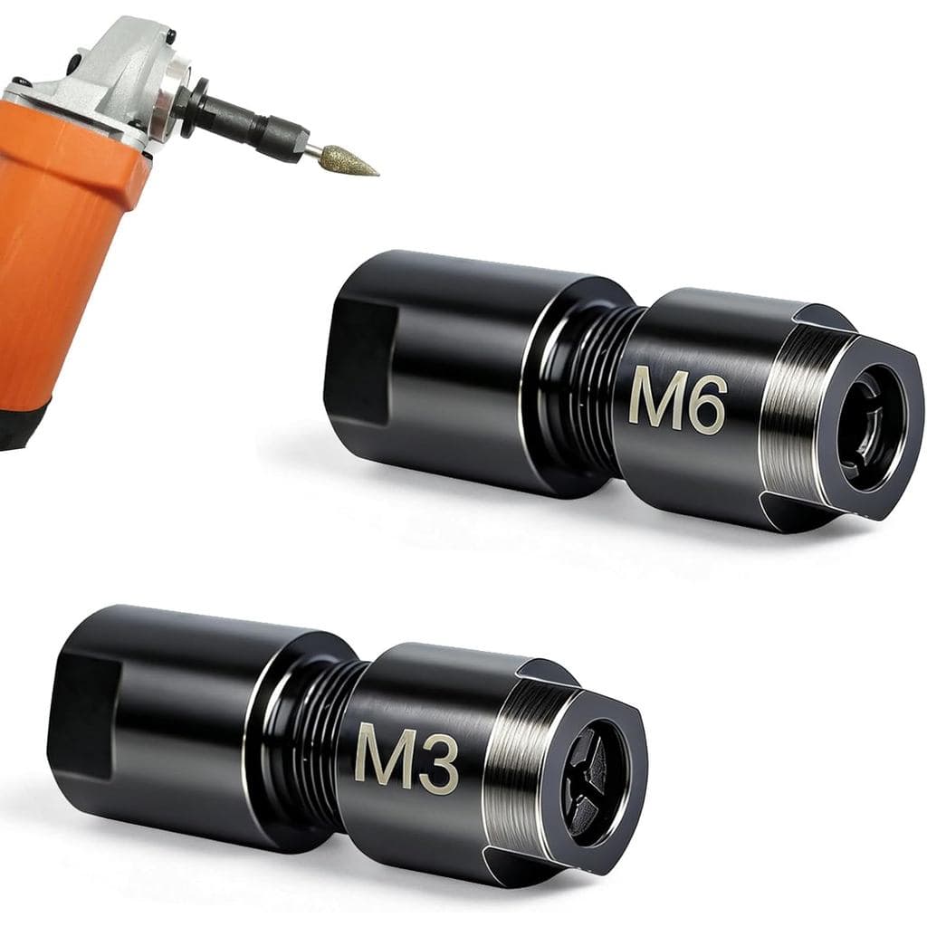 2 Peças Adaptador de Esmerilhadeira Angular para Esmerilhadeira Retilínea, Rosca de 5/8"-11 para Mandris de Pinça de 1/4