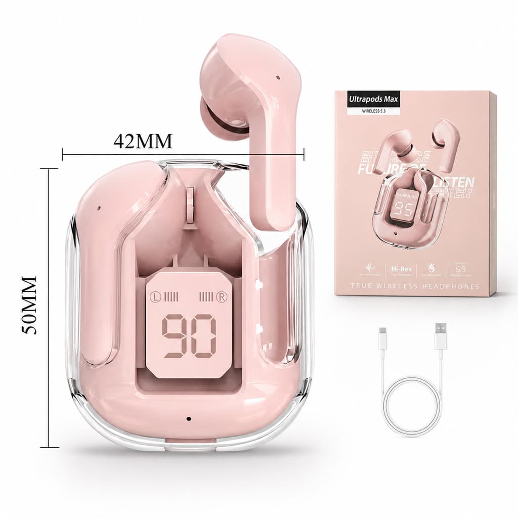 Fone Bluetooth 5.0 com Microfone Estéreo Hi-Fi Cancelamento de Ruído Estojo Carregador 300mAh