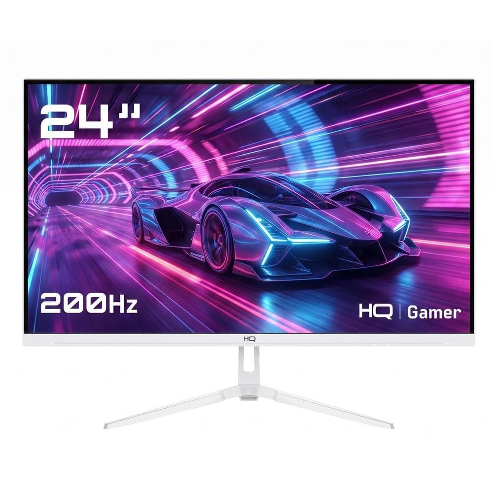 Monitor Gamer HQ 24" Branco 1ms, 200Hz, IPS, AMD FreeSync, Full HD, HDMI, DP, Frameless HQW24IP200