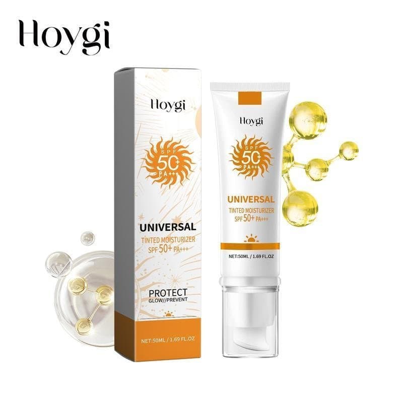 Protetor solar, previne queimaduras solares e bronzeamento, protetor solar facial hidratante universal com cor, fator de