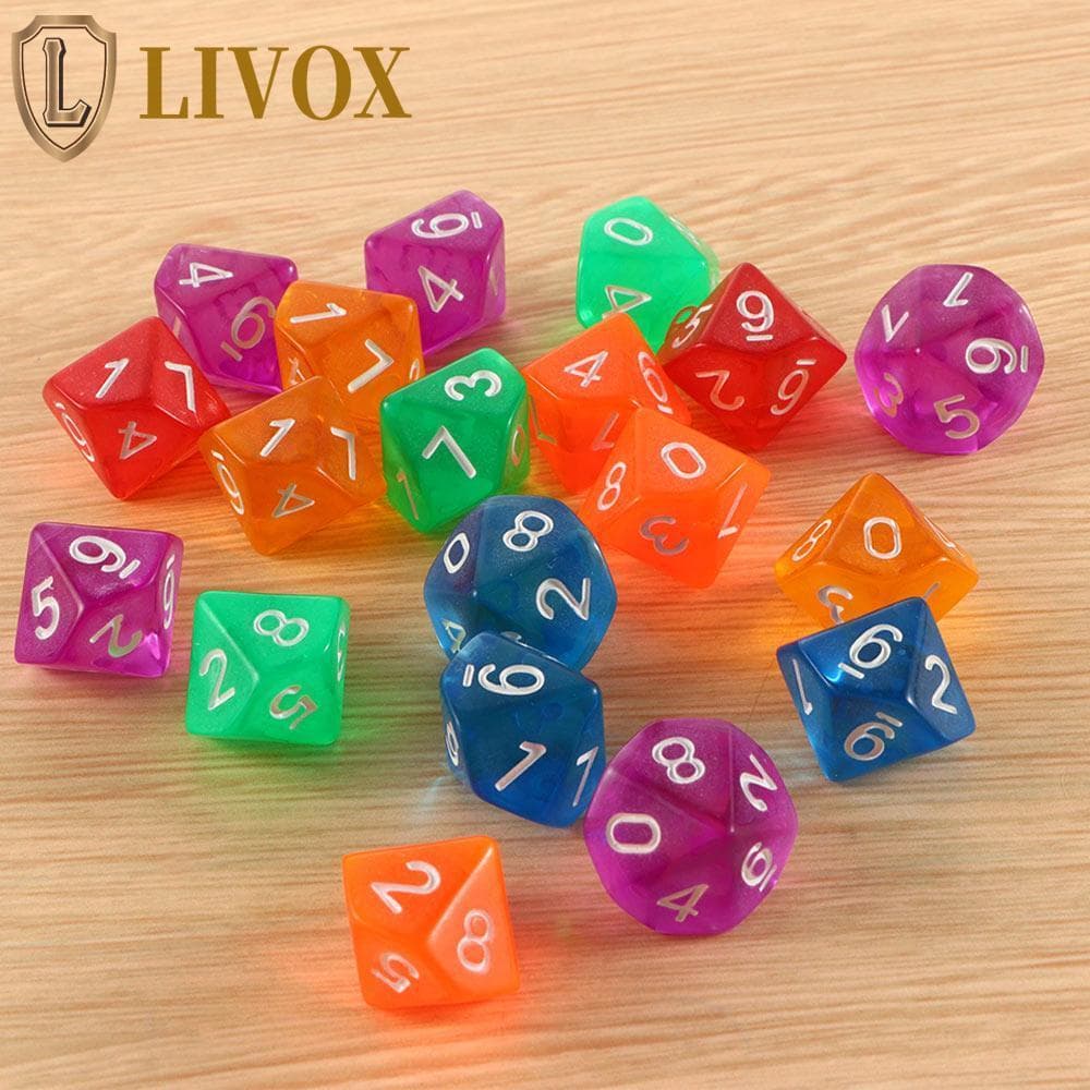 LIVOX 10Pcs D10 Dices 10Pcs Entretenimento Jogando Jogos Brinquedo De Festa Em Família Dados De Jogo De 10 Lados