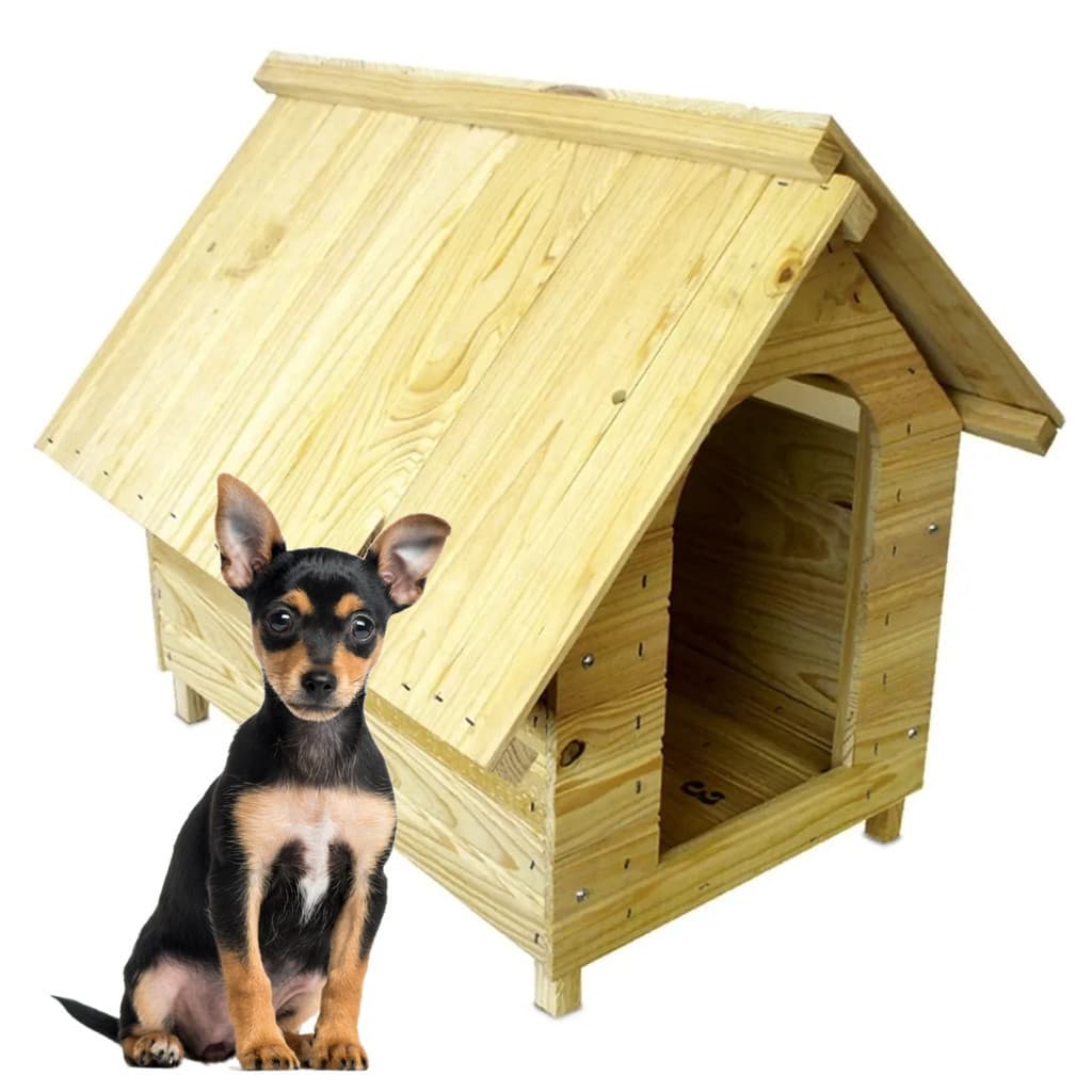 Casinha de Madeira N1 Para Cachorro Cães Porte Pequeno Pinscher Coelho Gatos Casa Pet N 1