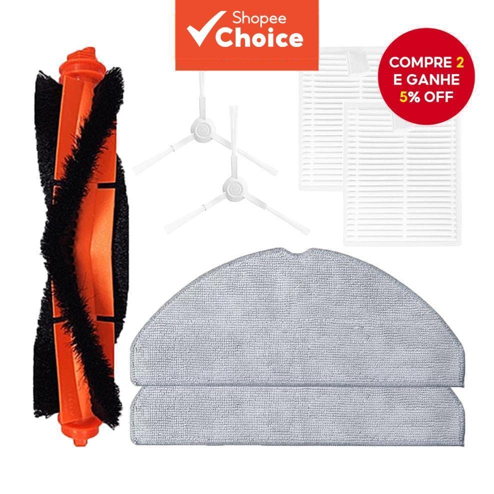  Kit de Acessórios de Substituição Compatível com Xiaomi Robot Vacuum S20/D106