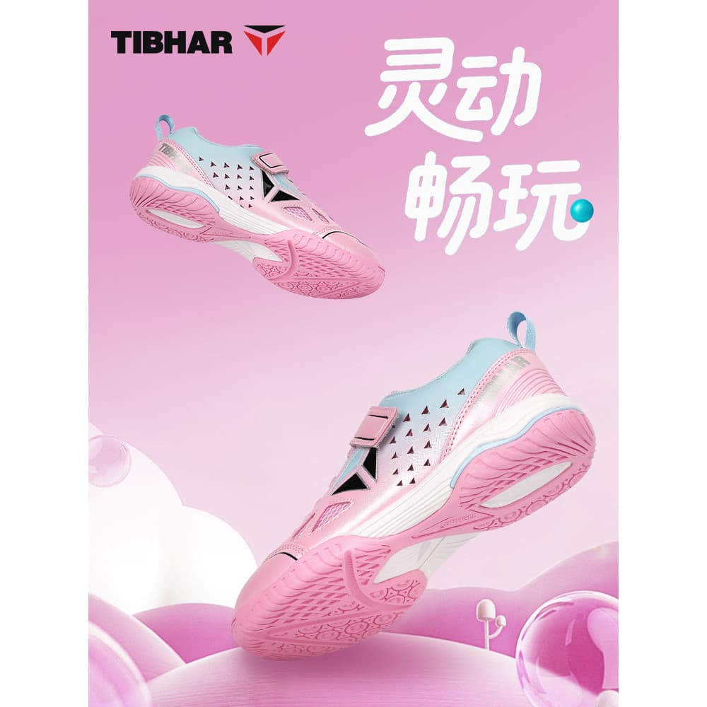 TIBHAR apertado crianças tênis de mesa meninas treinamento sapatos esportivos respirável competição sapatos tênis de mes