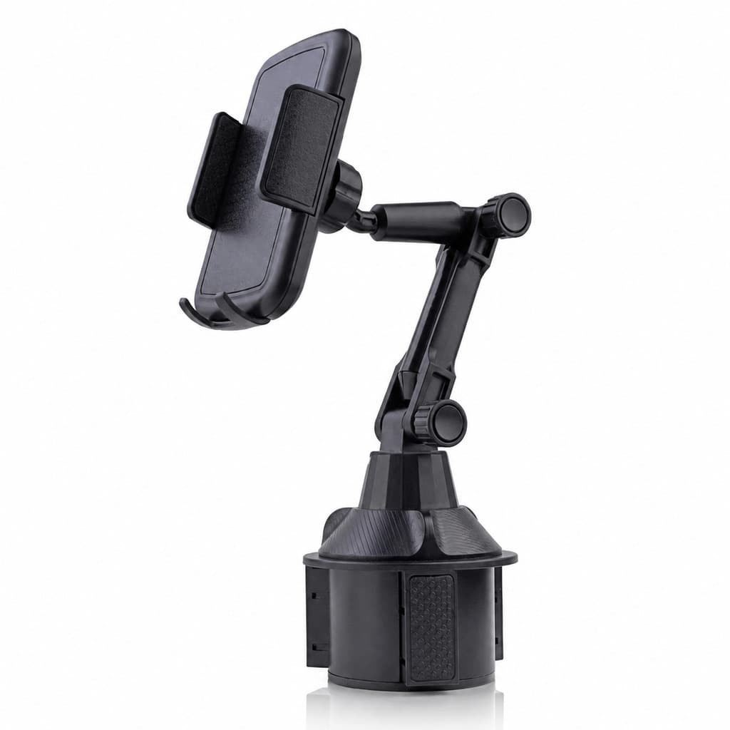 Suporte Veicular para Celular Porta Copos Ajustável Articulado para Carro Smartphone