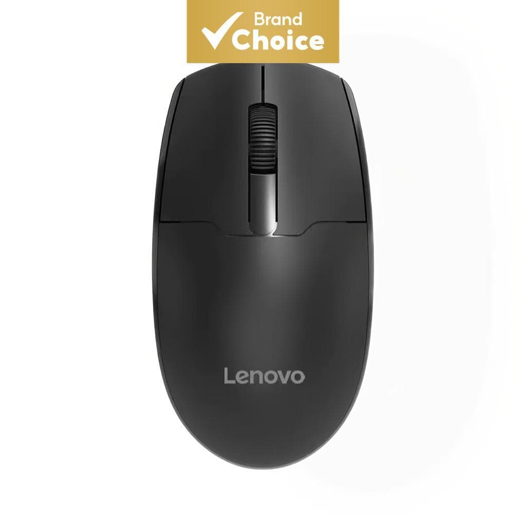 Mouse Óptico Lenovo 2.4G Sem Fio 1200DPI Design Ergonômico e Simétrico, Alcance de 10m, Plug and Play