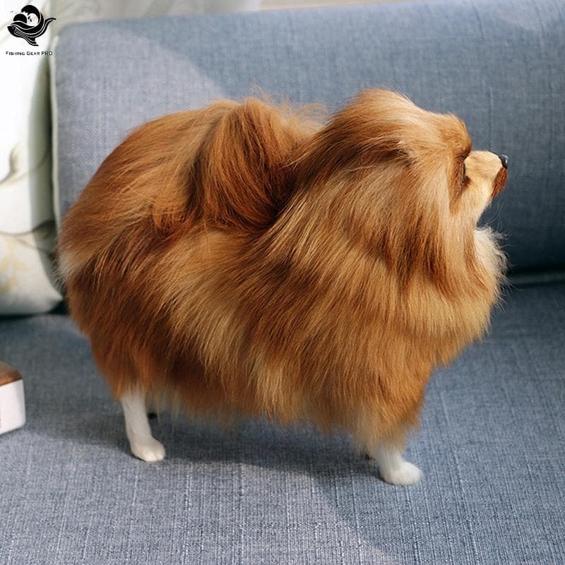 PFG Realista Pomeranian Simulação Brinquedo Cão Filhote De Cachorro Lifelikepanion Artesanal Gota Brinquedos Para Animai