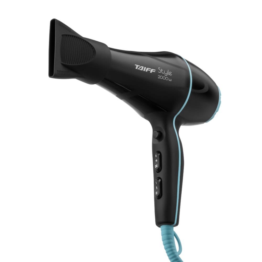 Secador de Cabelo Profissional Taiff Style 2000W Preto e Azul Tiffany 220V