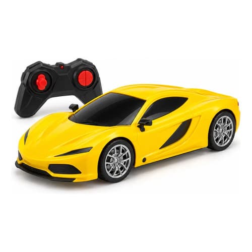 Carrinho Controle Remoto Carro Esportivo Infantil Veloz Amarelo Corrida Carro Controle Total Diversão Criança 