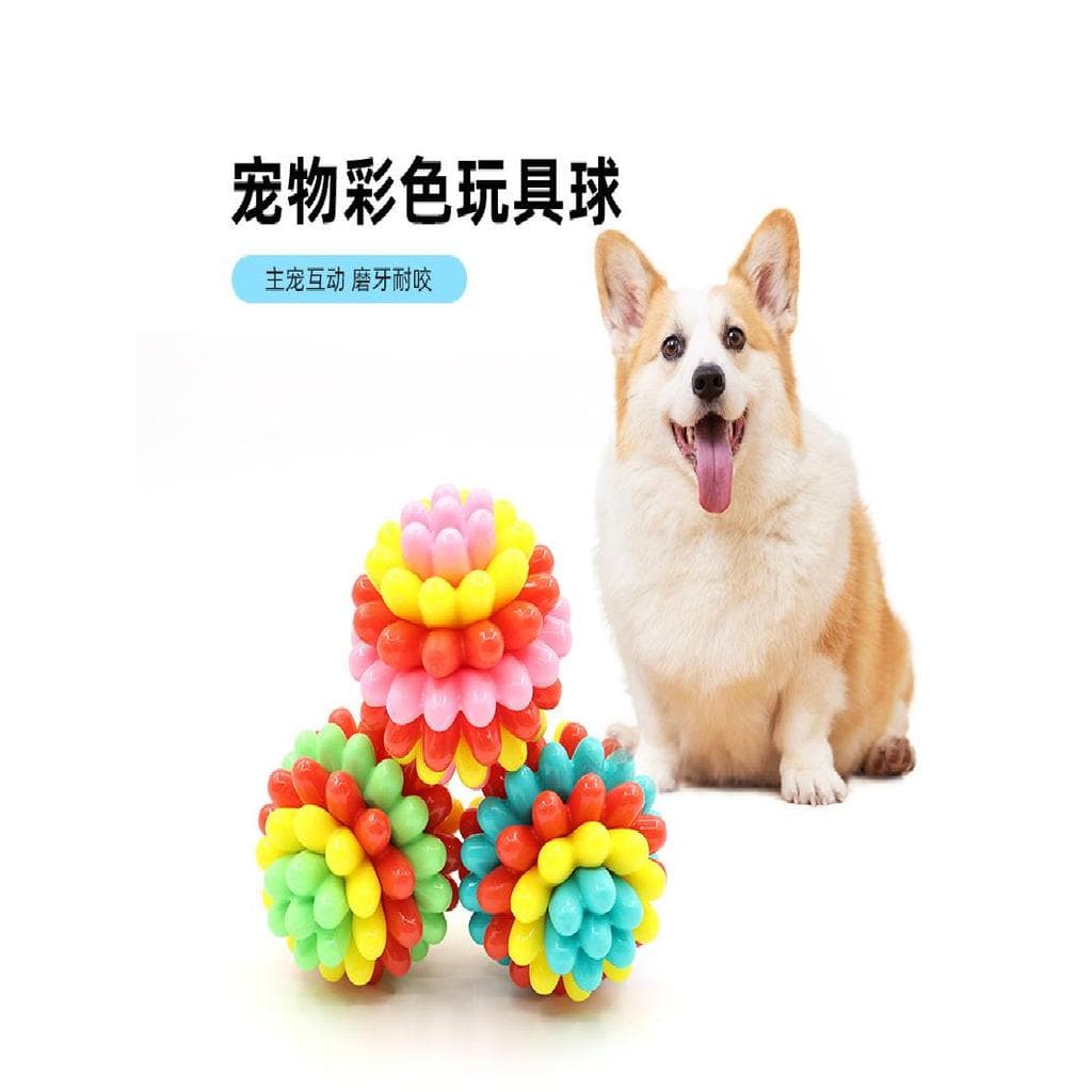 Bola de brinquedo para cachorro, moagem de dentes, limpeza, resistente à mordida, filhote de cachorro, aliviando o tédio