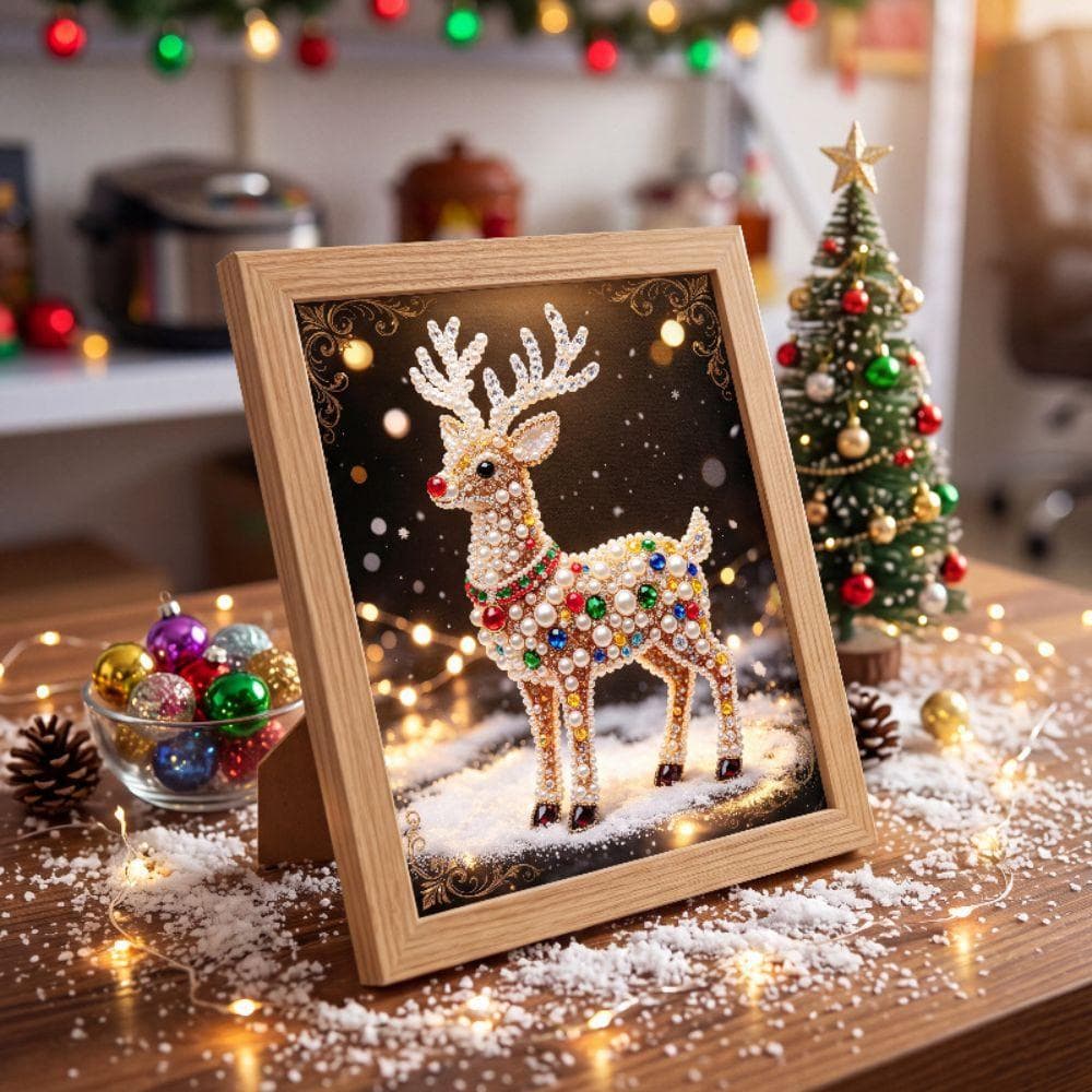 Kit De Pintura De Diamante De Natal , Com Contas 3D 2D Plana DIY Pérolas , 5D
