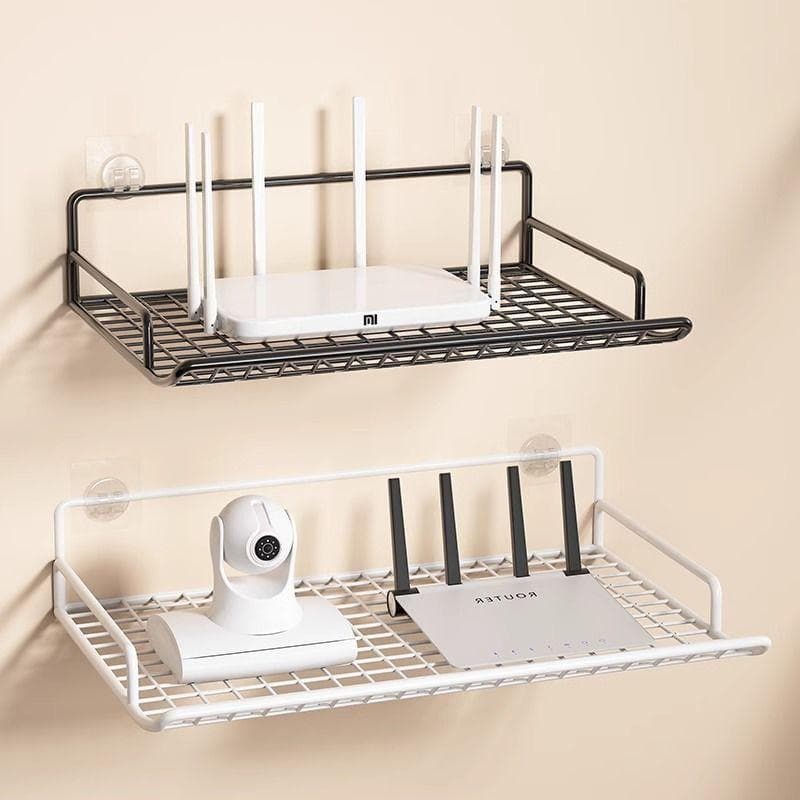 [Suprimentos de armazenamento] Prateleira de parede roteador conjunto de parede suporte de caixa superior sala de estar 
