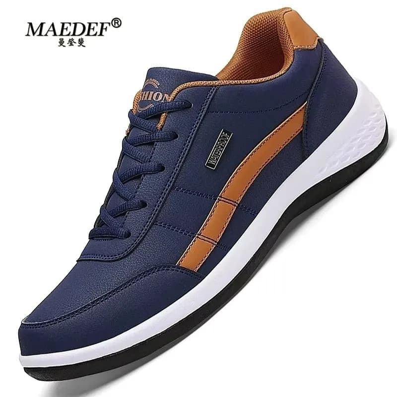 Sapatos Para Homens Tênis De Couro À Prova Dwaterproof Água Casual Confortável Masculino Rendas Até Calçado Vulcanizado 