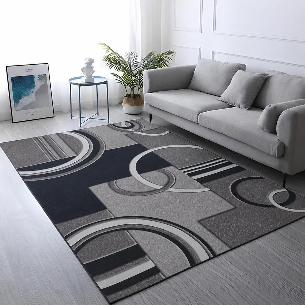 Tapete Geométrico Luxuoso 2,00m x 1,40m para Sala Quarto Escritório Antiderrapante Moderno  maxbel.loja