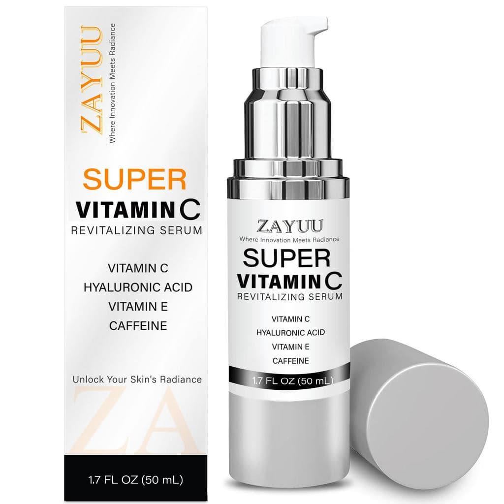 Sérum Facial Super Vitamina C para Pele Madura: Fórmula Hidratante e Iluminadora - Vitamina C, Ácido Hialurônico, Vitami
