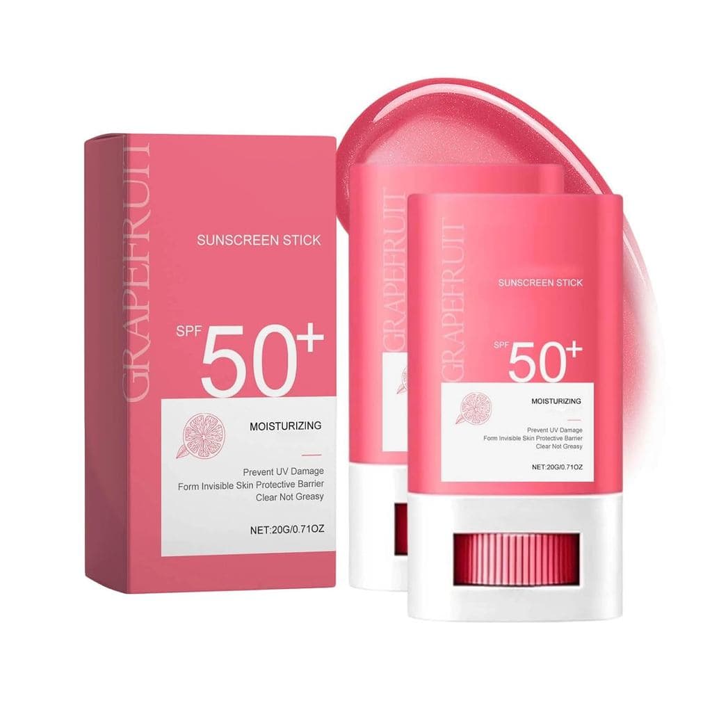 Bastão Protetor Solar Hidratante para o Rosto SPF 50+, Protetor Solar Facial de Toranja, Creme Solar Leve para Todos os 