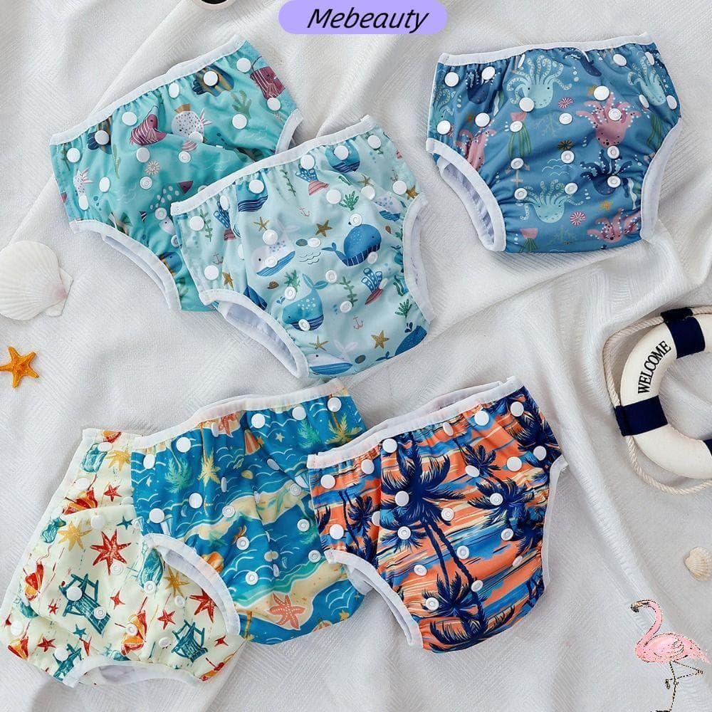 Fralda De Natação Para Bebês MEBEAUTYBR , Calças Com Fecho De Pressão Ajustável , Piscina Lavável Reutilizável