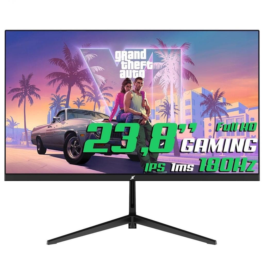 Monitor Gamer SuperFrame Precision, 23.8 Pol, Flat, Full HD, IPS, 1ms, 180Hz, 99% sRGB, SF-MN-PRE24FSIFD1B