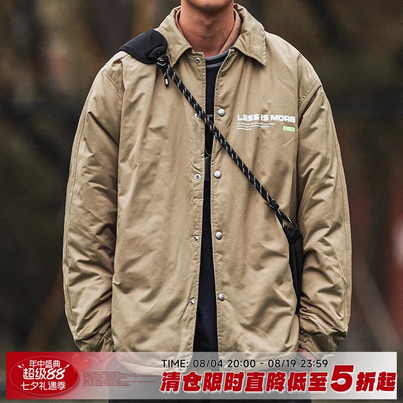Hey Ma Qizuo Pronto Estoque Masculino Piloto de Inverno Jaqueta Casual de Algodão Jaqueta Casal Jaqueta de Algodão Solta