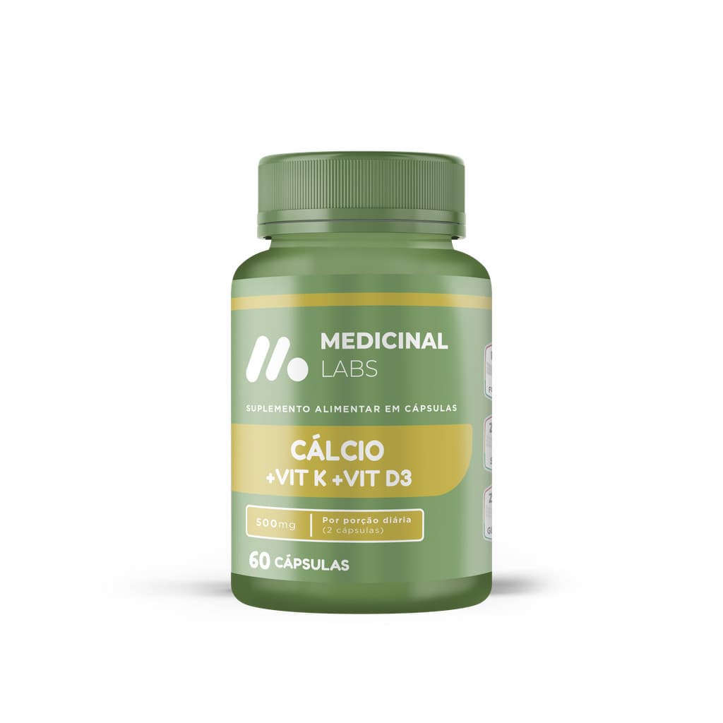CALCIO + VITAMINA K + VITAMINA D3 500MG 60CAPS MEDICINAL LABS