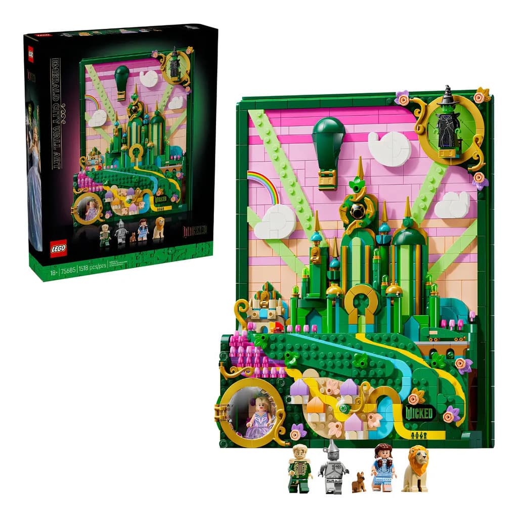 LEGO Wicked 75685 Arte de Parede Emerald City – 1518 Peças para Montar e Decorar