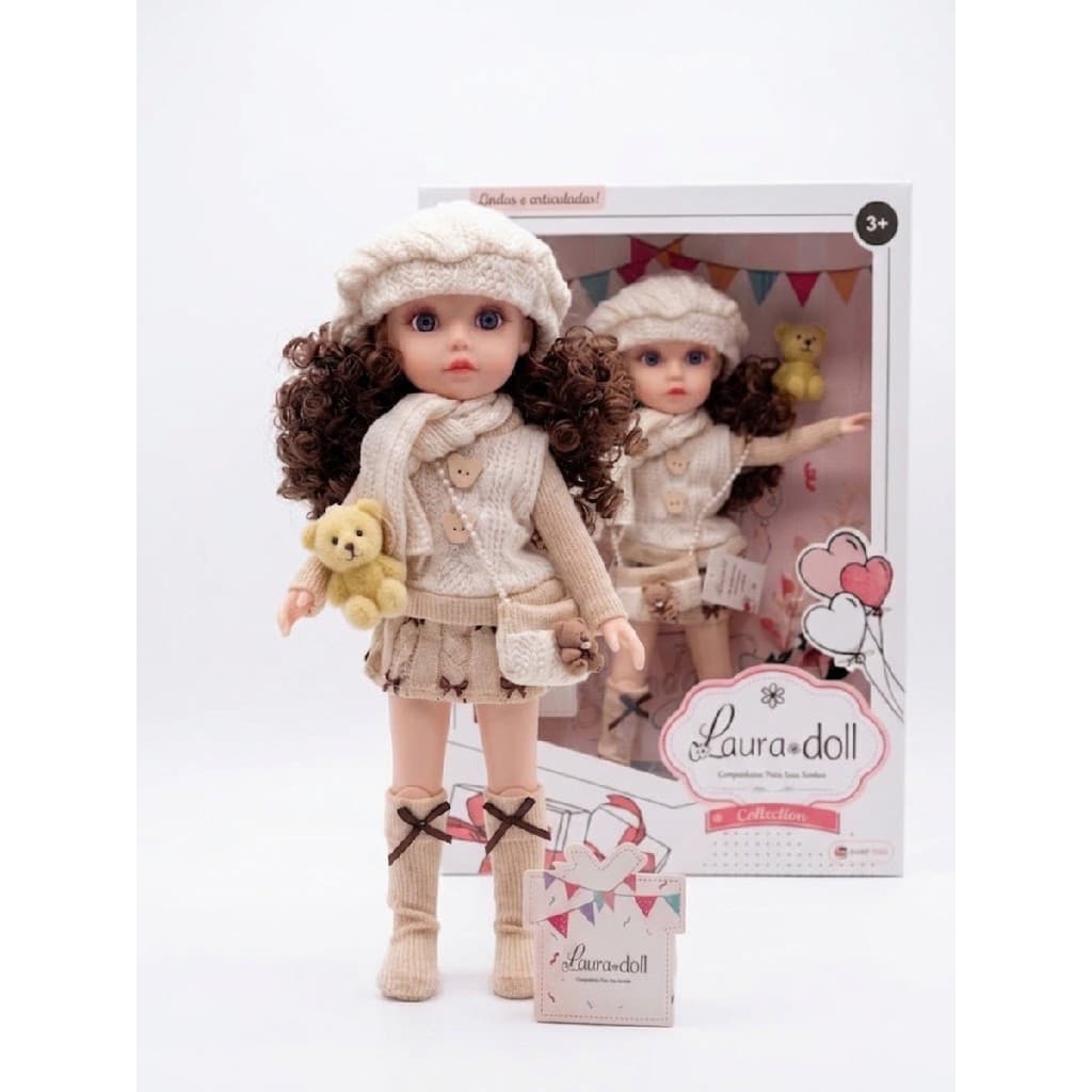 Boneca Articulada Laura Doll Companheira Para Seus Sonhos 2256