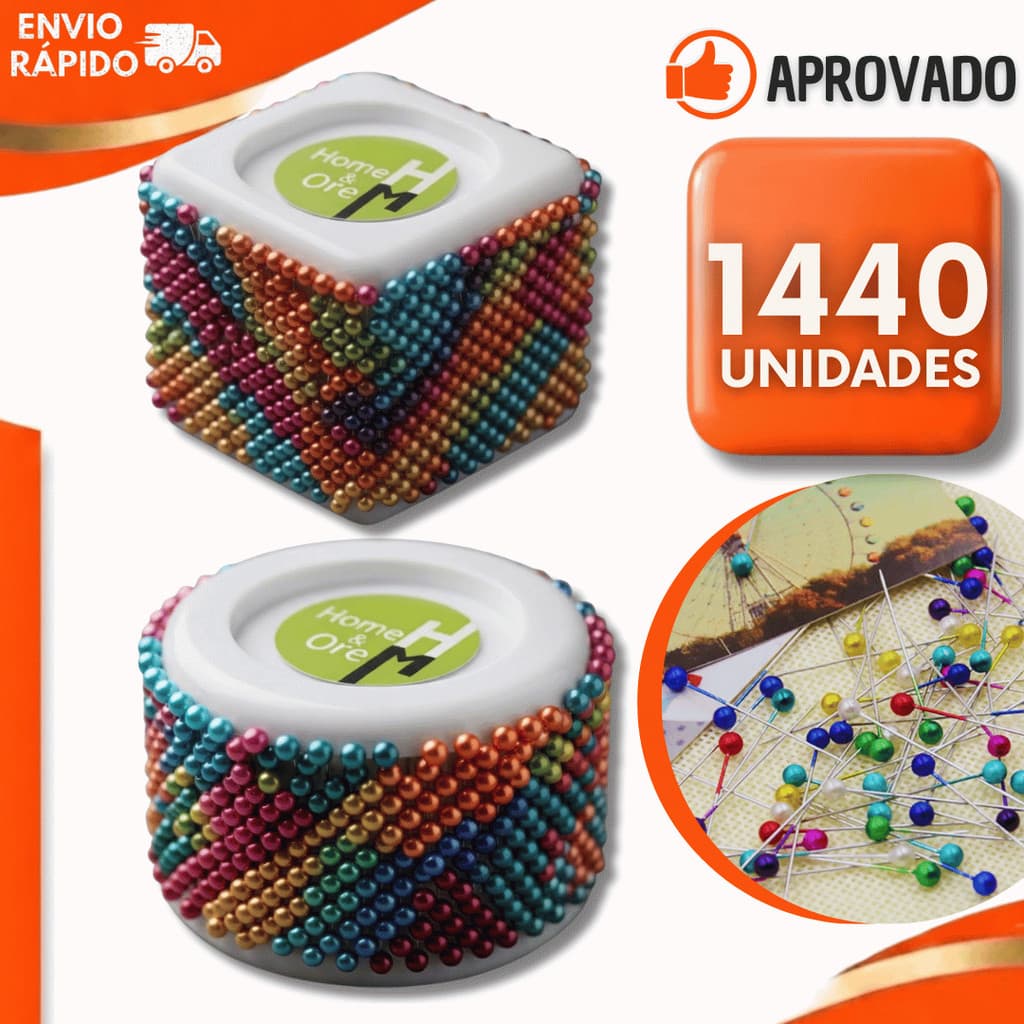 Alfinetes Atacado Cabeça Bola Colorido Bordado PatchWork Confecção de Tecidos Artesanato Costura Escola Multiuso