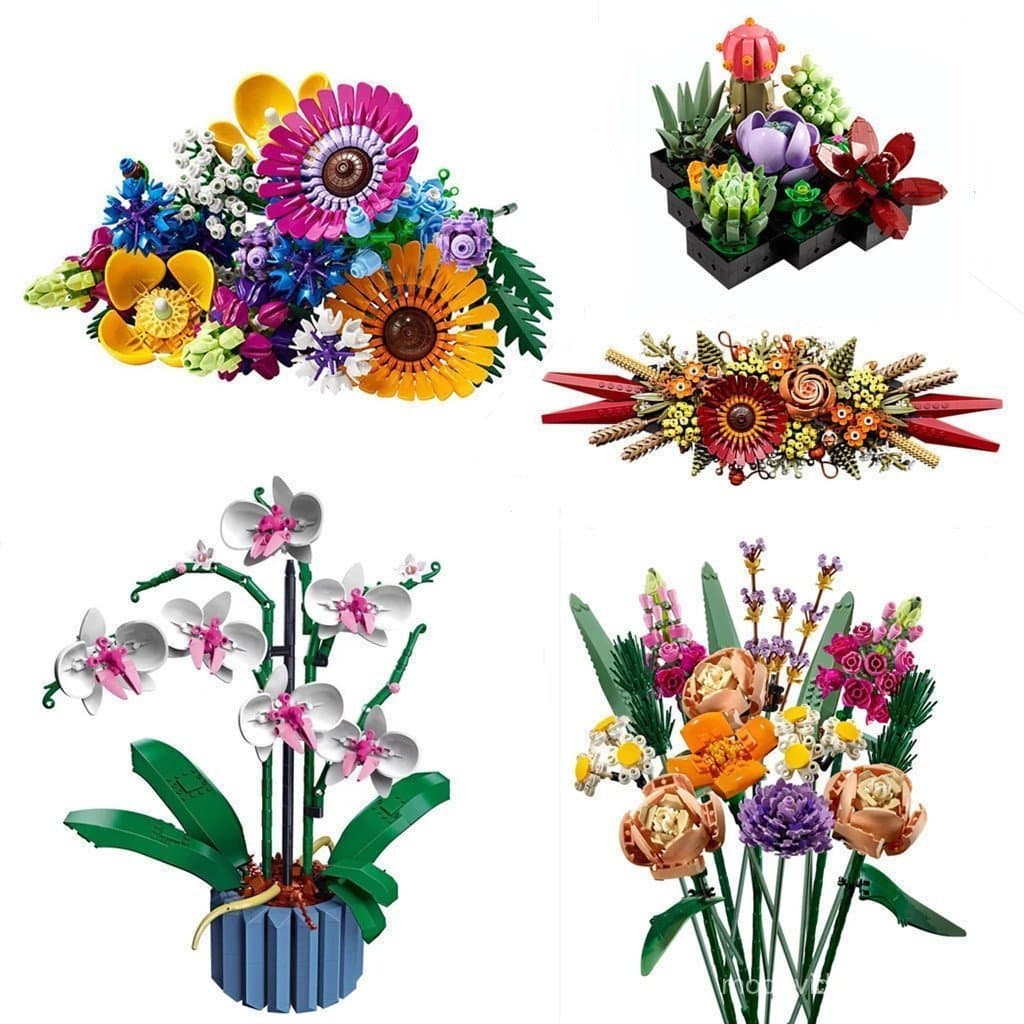 Compatível com blocos de montar Lego, buquê decorativo para casa, presente para crianças GX5R OMIY 3SSQ