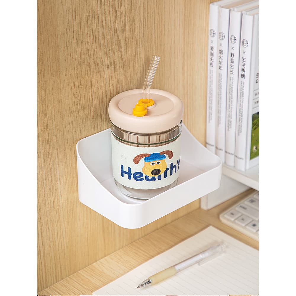Suporte de copo porta do armário de mesa prateleira de café sem perfuração quarto dormitório fixado na parede suporte de